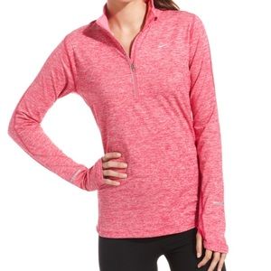 Pink Women’s NIKE dri-fit Element Running Half-zip